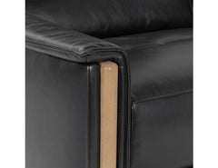 Cullman Black Leather Power Recliner Accent Chair - Ornate Home
