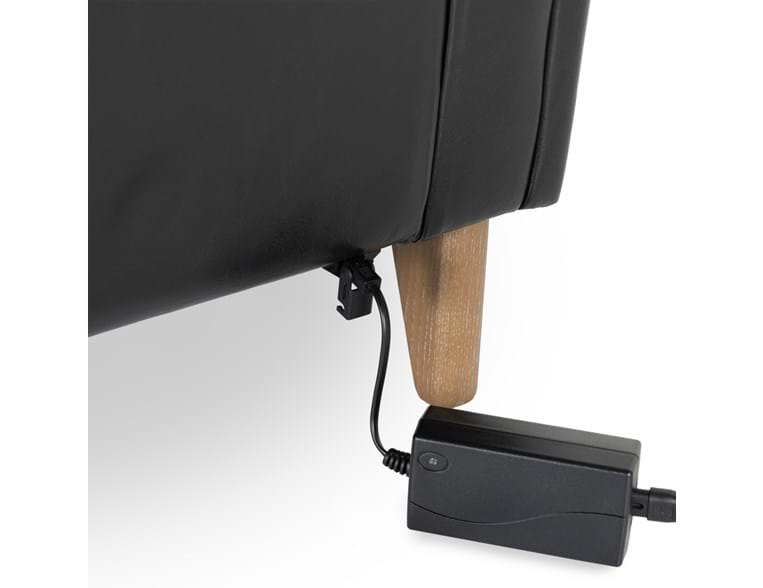 Cullman Black Leather Power Recliner Accent Chair - Ornate Home