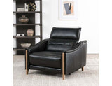 Cullman Black Leather Power Recliner Accent Chair - Ornate Home