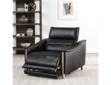 Cullman Black Leather Power Recliner Accent Chair - Ornate Home