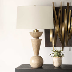 Cullum Brown Geometric Table Lamp - Ornate Home