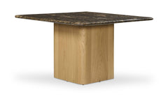 Culver Brown Dining Table Emperador Marble - Ornate Home