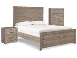 Culverbach Gray Full Panel Bedroom Set with Chest of Drawers and Nightstand - Ornate Home