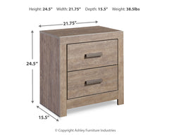 Culverbach Gray Full Panel Bedroom Set with Chest of Drawers and Nightstand - Ornate Home