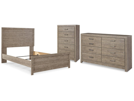 Culverbach Gray Full Panel Bedroom Set with Dresser and Chest - Ornate Home