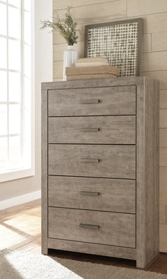 Culverbach Gray Full Panel Bedroom Set with Dresser and Chest - Ornate Home