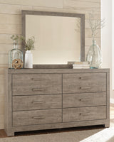 Culverbach Gray King Panel Bed & Dresser & Mirror & Chest - Ornate Home