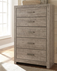 Culverbach Gray King Panel Bed & Dresser & Mirror & Chest - Ornate Home