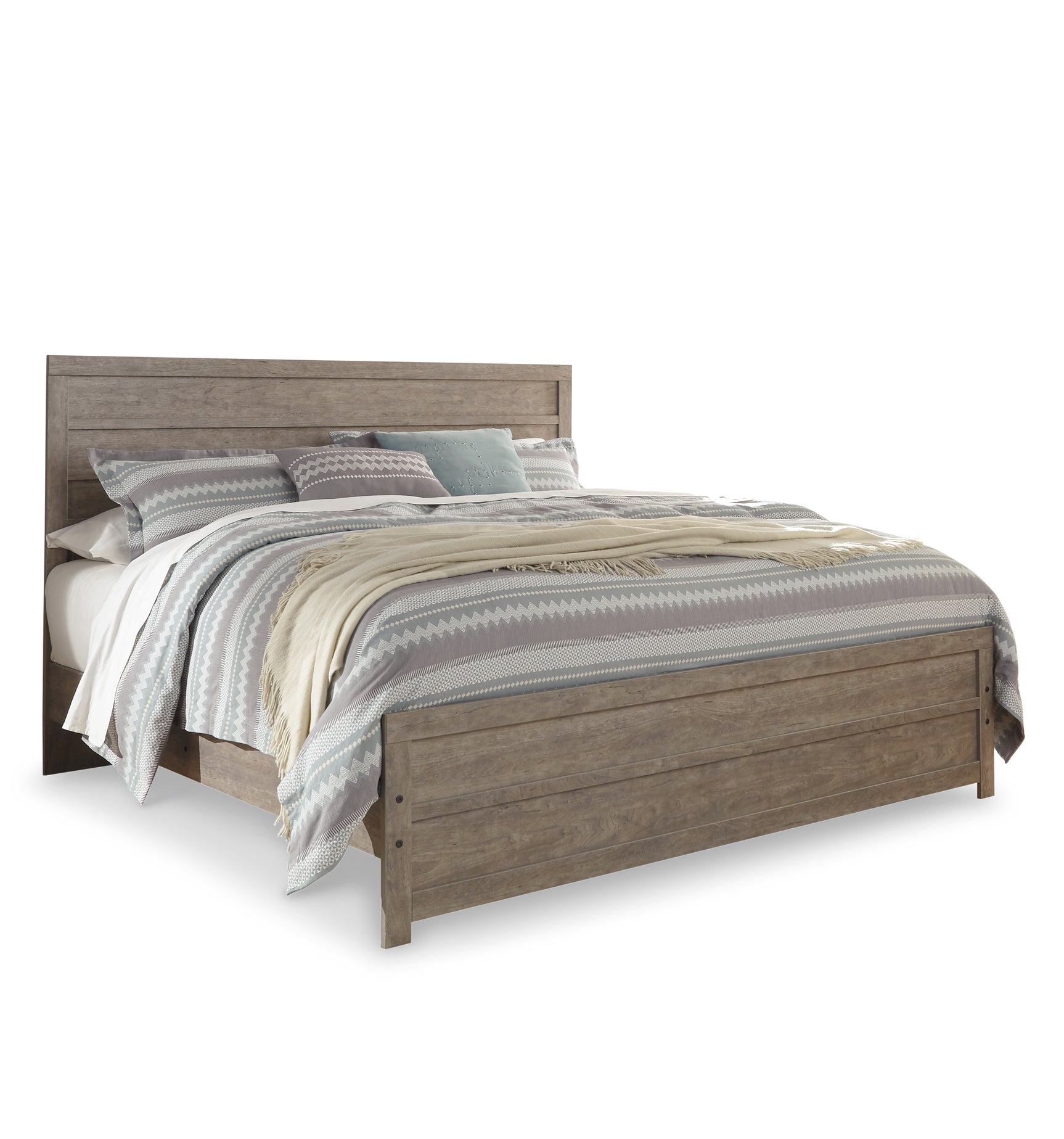 Culverbach Gray King Panel Bed, Dresser and Mirror (Online Special Price) - Ornate Home