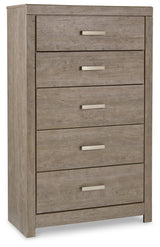Culverbach Gray King Panel Bedroom Set with Dresser, Mirror, Chest and Nightstand (Online Special Price) - Ornate Home