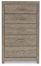 Culverbach Gray King Panel Bedroom Set with Dresser, Mirror, Chest and Nightstand (Online Special Price) - Ornate Home
