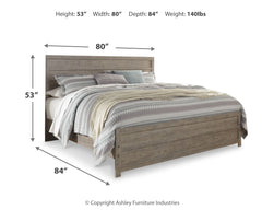 Culverbach Gray King Panel Bedroom Set with Dresser, Mirror, Chest and Nightstand - Ornate Home