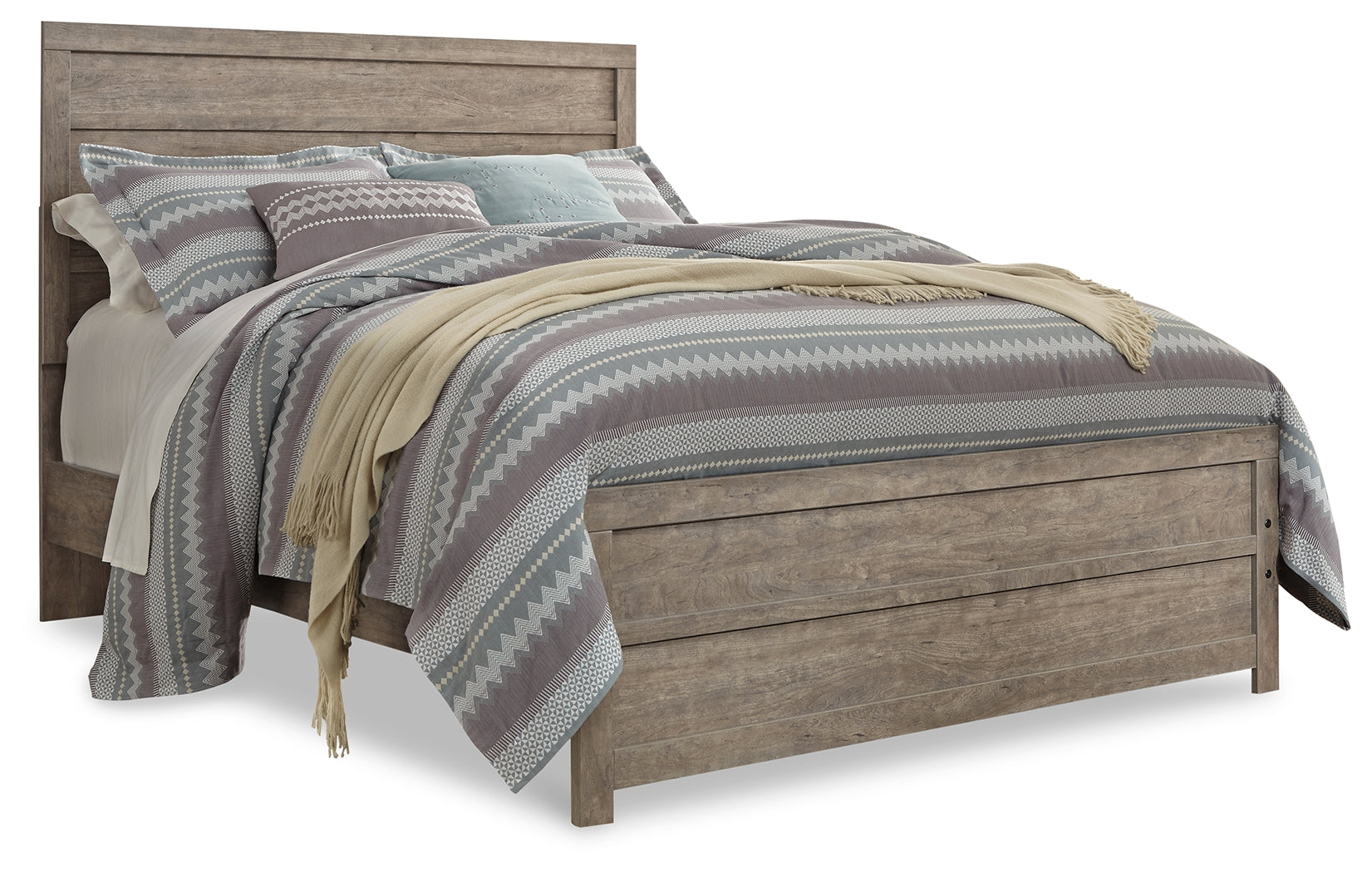 Culverbach Gray Queen Bed w/Mirrored Dresser & 2 Nightstand (Online Special Price) - Ornate Home