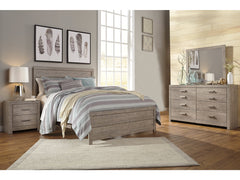 Culverbach Gray Queen Panel Bed, Dresser and Mirror - Ornate Home