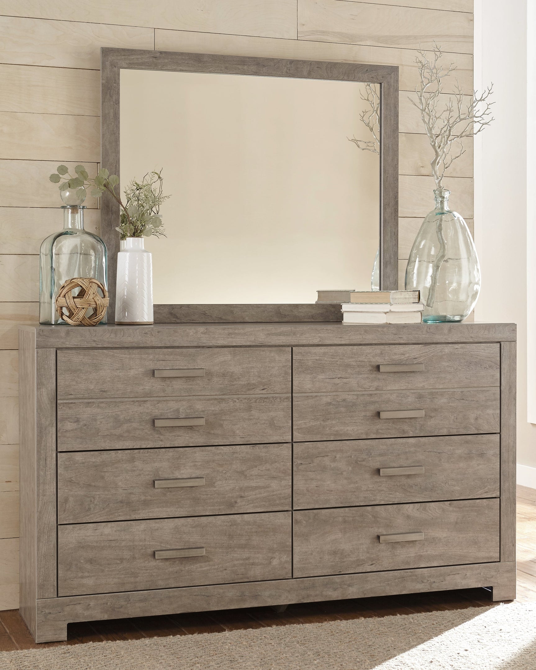 Culverbach Gray Queen Panel Bedroom Set with Dresser, Mirror and Nightstand (Online Special Price) - Ornate Home