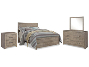 Culverbach Gray Queen Panel Bedroom Set with Dresser, Mirror and Nightstand - Ornate Home