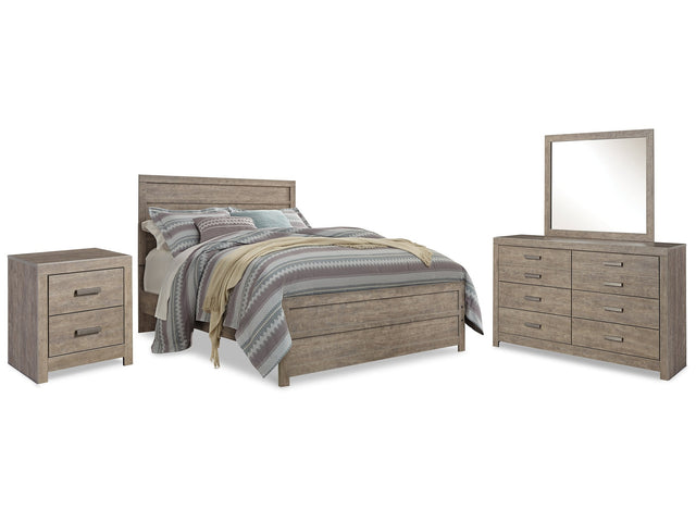 Culverbach Gray Queen Panel Bedroom Set with Dresser, Mirror and Nightstand - Ornate Home