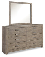 Culverbach Gray Queen Panel Bedroom Set with Dresser, Mirror and Nightstand - Ornate Home