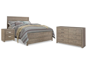 Culverbach Gray Queen Panel Bedroom Set with Dresser and Nightstand - Ornate Home