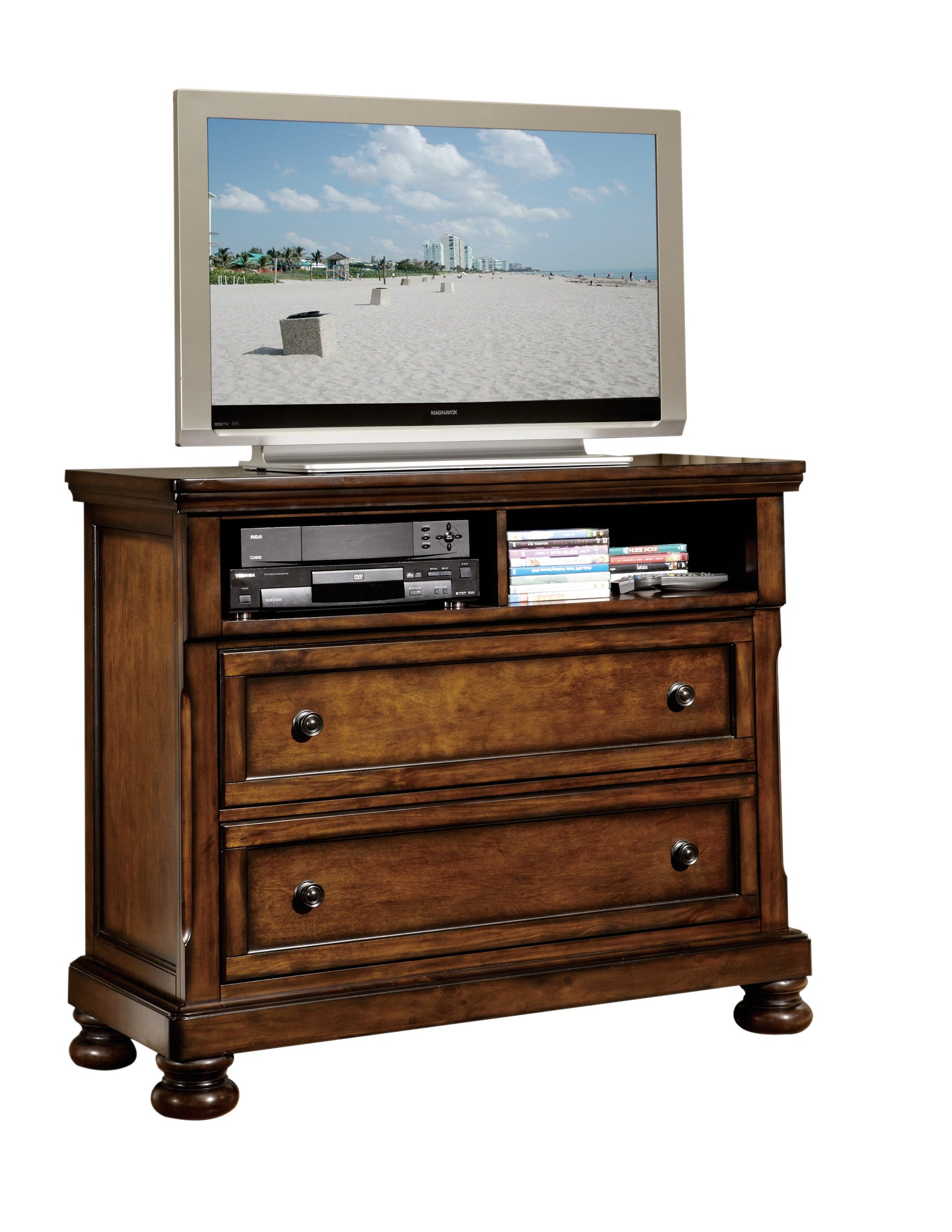 Cumberland Brown Cherry TV Chest - Ornate Home