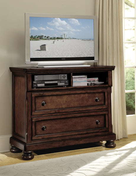 Cumberland Brown Cherry TV Chest - Ornate Home