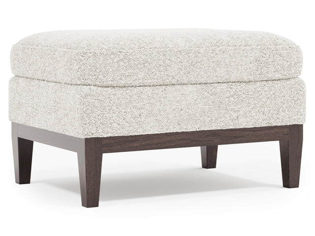 Cumberland White/Cream Fabric Ottoman - Ornate Home