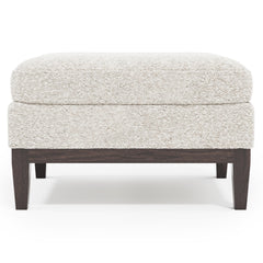 Cumberland White/Cream Fabric Ottoman - Ornate Home