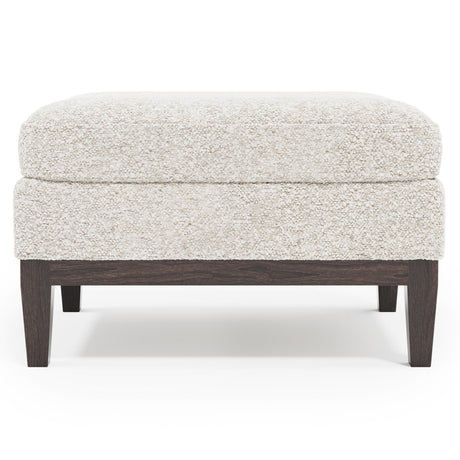 Cumberland White/Cream Fabric Ottoman - Ornate Home