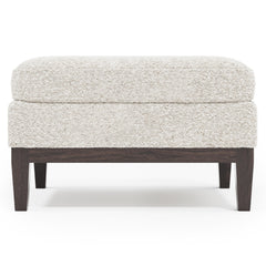 Cumberland White/Cream Fabric Ottoman - Ornate Home