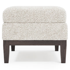 Cumberland White/Cream Fabric Ottoman - Ornate Home