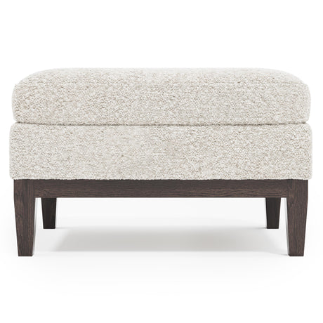 Cumberland White/Cream Fabric Ottoman - Ornate Home