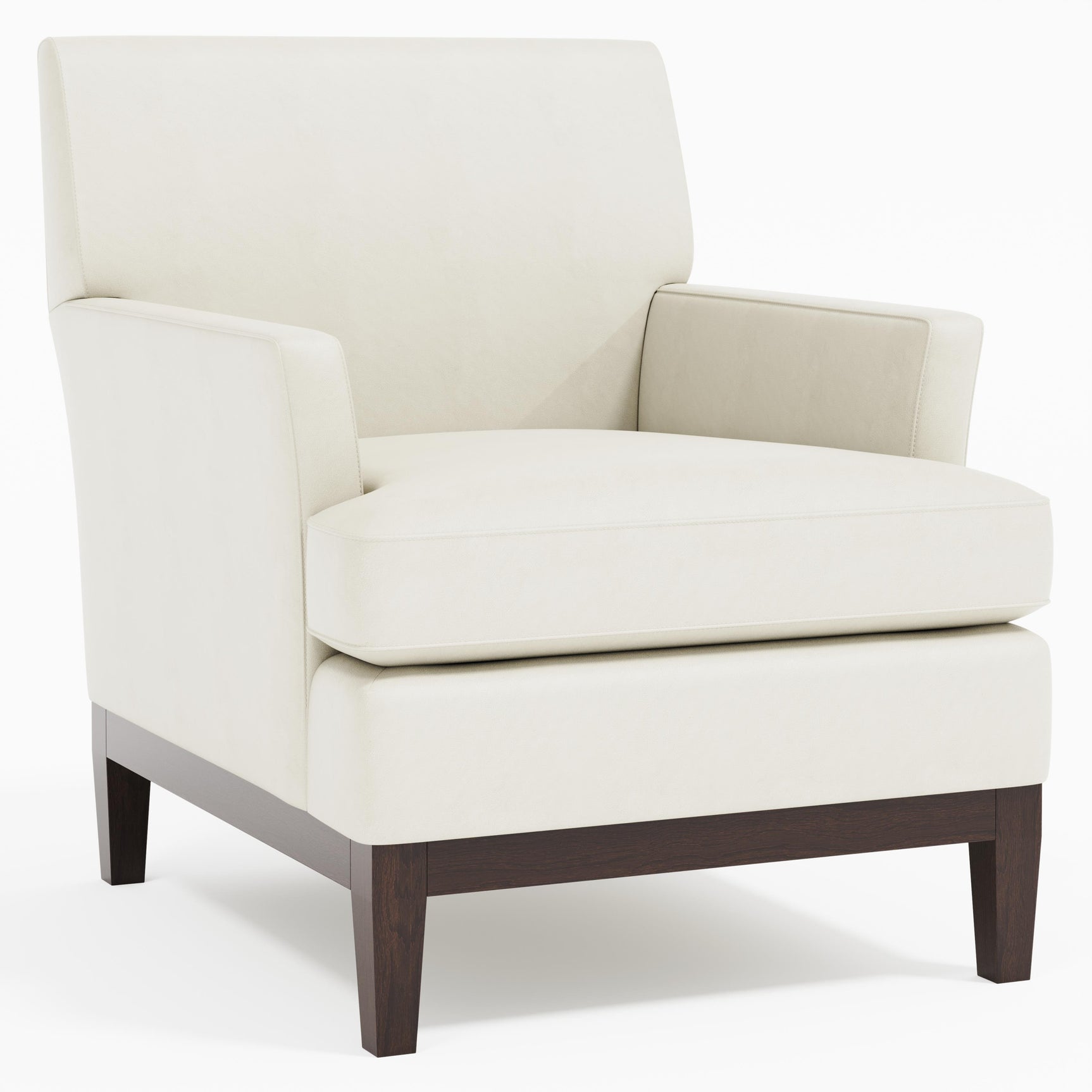 Cumberland White/Cream Leather Chair - Ornate Home