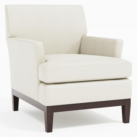 Cumberland White/Cream Leather Chair - Ornate Home