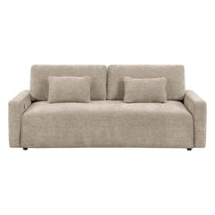Cumulus Beige Convertible Queen Sleeper Sofa With Charging Ports - Ornate Home