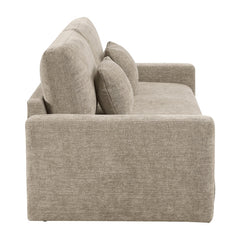 Cumulus Beige Convertible Queen Sleeper Sofa With Charging Ports - Ornate Home
