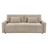 Cumulus Beige Convertible Queen Sleeper Sofa With Charging Ports - Ornate Home