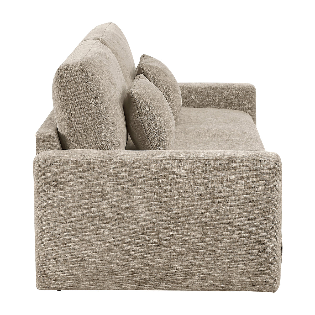 Cumulus Beige Convertible Queen Sleeper Sofa With Charging Ports - Ornate Home