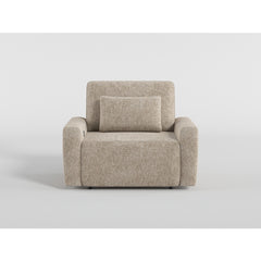Cumulus Beige Convertible Sleeper Chair With Charging Ports - Ornate Home
