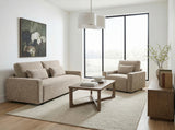 Cumulus Beige Convertible Sleeper Chair With Charging Ports - Ornate Home