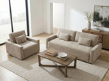 Cumulus Beige Convertible Sleeper Chair With Charging Ports - Ornate Home