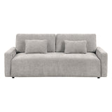 Cumulus Gray Convertible Queen Sleeper Sofa With Charging Ports - Ornate Home