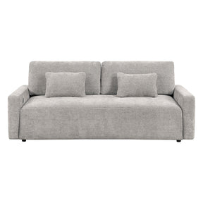 Cumulus Gray Convertible Queen Sleeper Sofa With Charging Ports - Ornate Home
