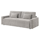 Cumulus Gray Convertible Queen Sleeper Sofa With Charging Ports - Ornate Home