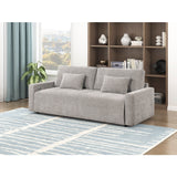 Cumulus Gray Convertible Queen Sleeper Sofa With Charging Ports - Ornate Home