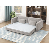 Cumulus Gray Convertible Queen Sleeper Sofa With Charging Ports - Ornate Home