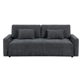 Cumulus Gray Convertible Queen Sleeper Sofa With Charging Ports - Ornate Home