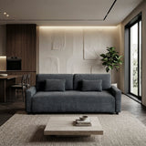 Cumulus Gray Convertible Queen Sleeper Sofa With Charging Ports - Ornate Home