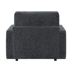 Cumulus Gray Convertible Sleeper Chair With Charging Ports - Ornate Home