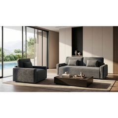 Cumulus Gray Convertible Sleeper Chair With Charging Ports - Ornate Home
