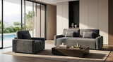 Cumulus Gray Convertible Sleeper Chair With Charging Ports - Ornate Home